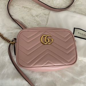 GUCCI GG Marmont Matelasse Mini Bag Light Pink